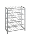 HAKU Möbel Flaschenregal aus Metall in Grau 54 x 31 x 76 cm