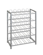 HAKU Möbel Flaschenregal aus Metall in Grau 54 x 31 x 76 cm