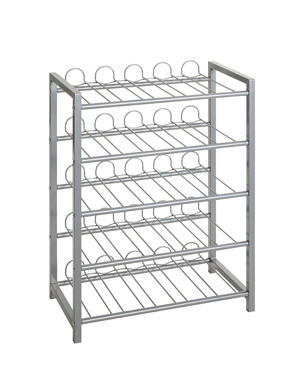 HAKU Möbel Flaschenregal aus Metall in Grau 54 x 31 x 76 cm