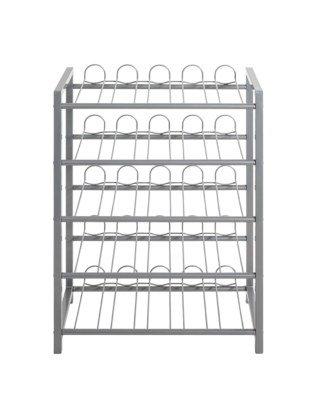 HAKU Möbel Flaschenregal aus Metall in Grau 54 x 31 x 76 cm