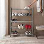 HAKU Möbel Schuhregal aus Metall in Grau 80 x 30 x 106 cm