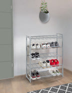 HAKU Möbel Schuhregal aus Metall in Grau 80 x 30 x 106 cm