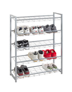 HAKU Möbel Schuhregal aus Metall in Grau 80 x 30 x 106 cm