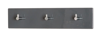 HAKU Möbel Garderobenleiste aus MDF B 34-57 cm H 8 cm, 34 x 5 cm, H 8 cm in Chrom, Grau