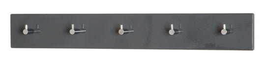 HAKU Möbel Garderobenleiste aus MDF B 34-57 cm H 8 cm, 57 x 5 cm, H 8 cm in Chrom, Grau