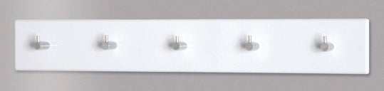 HAKU Möbel Garderobenleiste aus MDF B 34-57 cm H 8 cm, 57 x 5 cm, H 8 cm in Chrom, Weiss