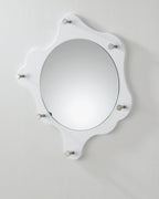 HAKU Möbel Wandgarderobe aus MDF mit Spiegel in Weiss