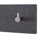 HAKU Möbel Garderobenleiste aus MDF 57 x 5 x 8 cm in Chrom, Granitoptik
