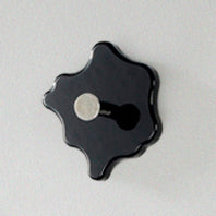 HAKU Möbel Garderobenhaken aus MDF kratzunempfindlich in Chrom, Schwarz