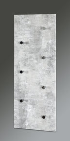 HAKU Möbel Wandgarderobe aus MDF 80 x 6 x 30 cm in Betonoptik, Chrom