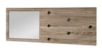HAKU Möbel Wandgarderobe aus MDF mit Spiegel in Braun 30 x 6 x 80 cm