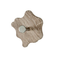 HAKU Möbel Garderobenhaken aus MDF kratzunempfindlich in Chrom, Eiche trüffel