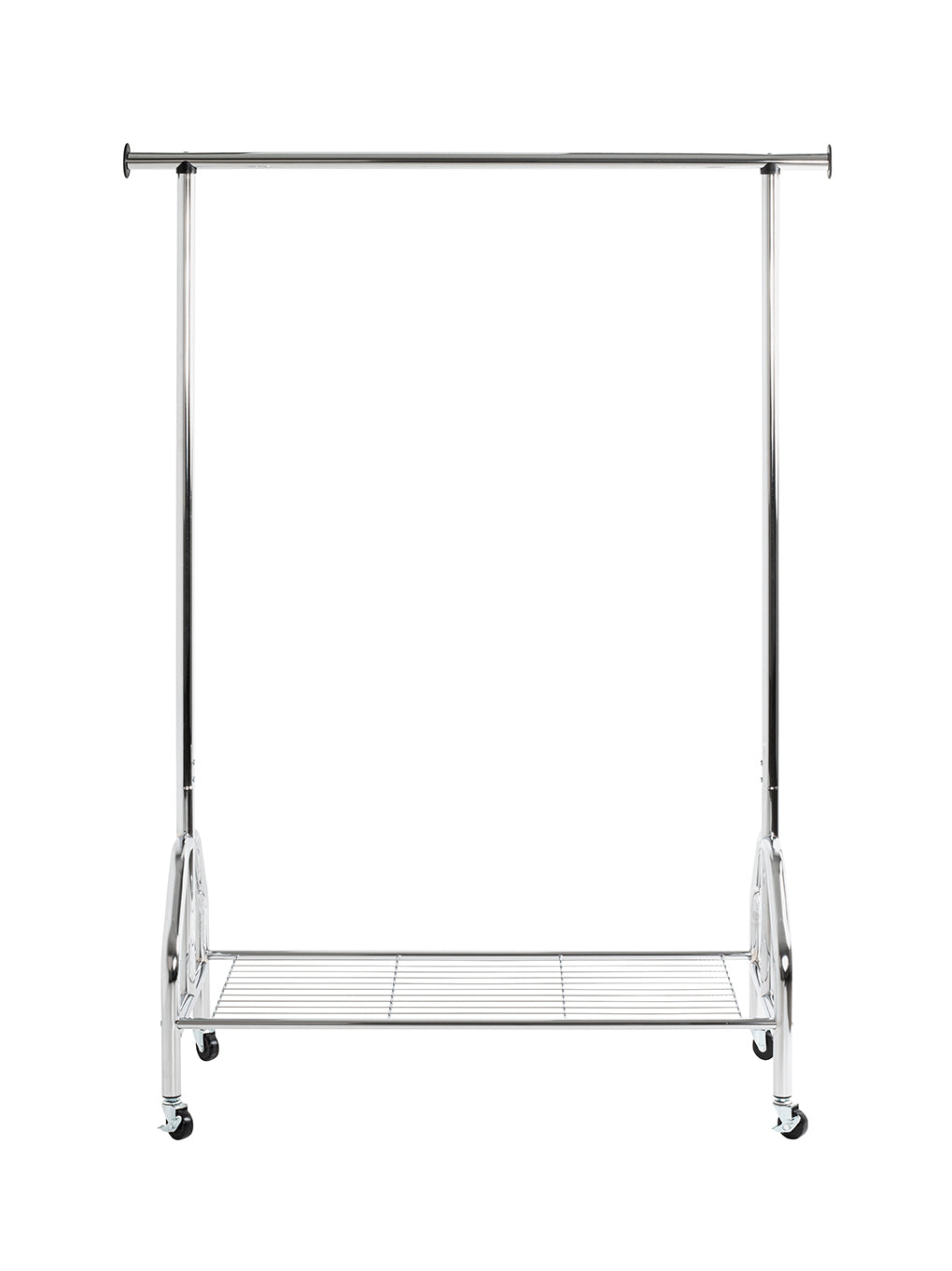 HAKU Möbel Rollgarderobe aus Metall in Silber