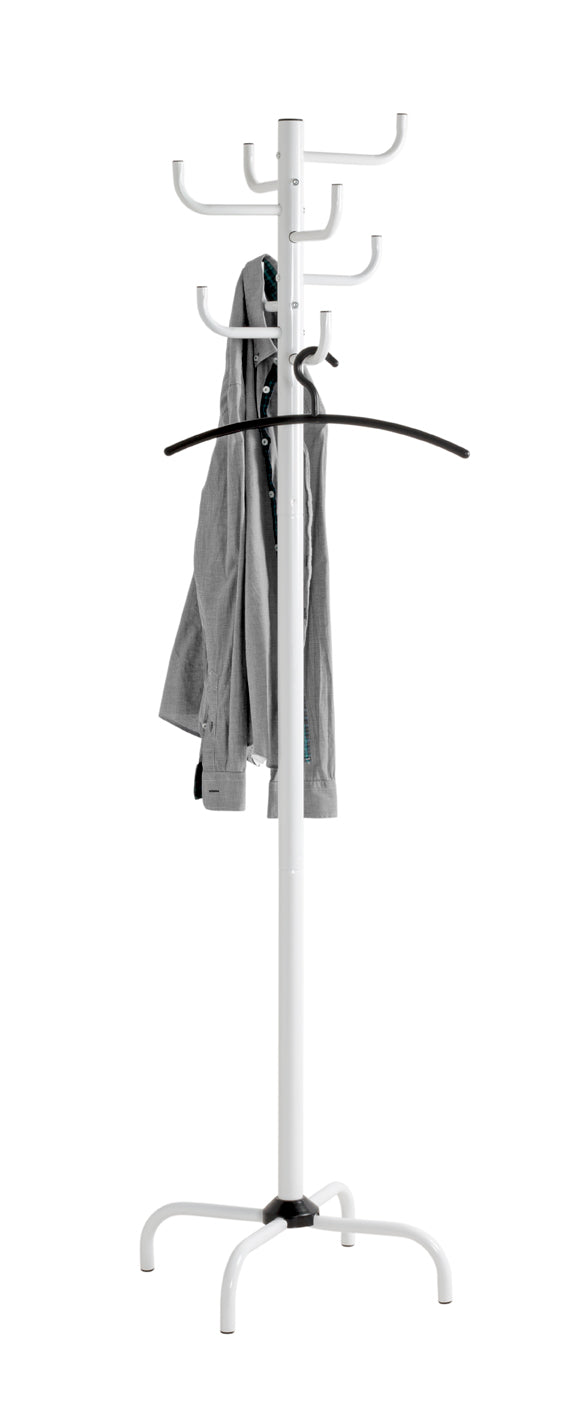 HAKU Möbel Garderobenständer aus Metall in Weiss 37 x 180 cm