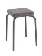 HAKU Möbel Stapelhocker aus Textil in Anthrazit