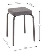 HAKU Möbel Stapelhocker aus Textil in Anthrazit
