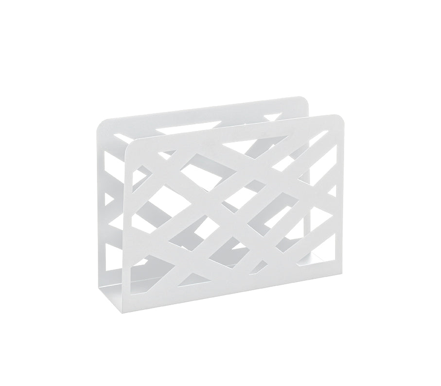 HAKU Möbel Zeitungsständer aus Metall 35 x 10 x 26 cm in Weiss
