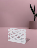 HAKU Möbel Zeitungsständer aus Metall 35 x 10 x 26 cm in Weiss