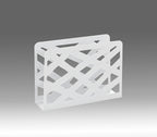 HAKU Möbel Zeitungsständer aus Metall 35 x 10 x 26 cm in Weiss