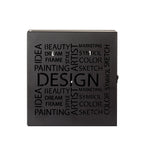 HAKU Möbel Schlüsselkasten aus Metall Motiv Schriftzug in Schwarz