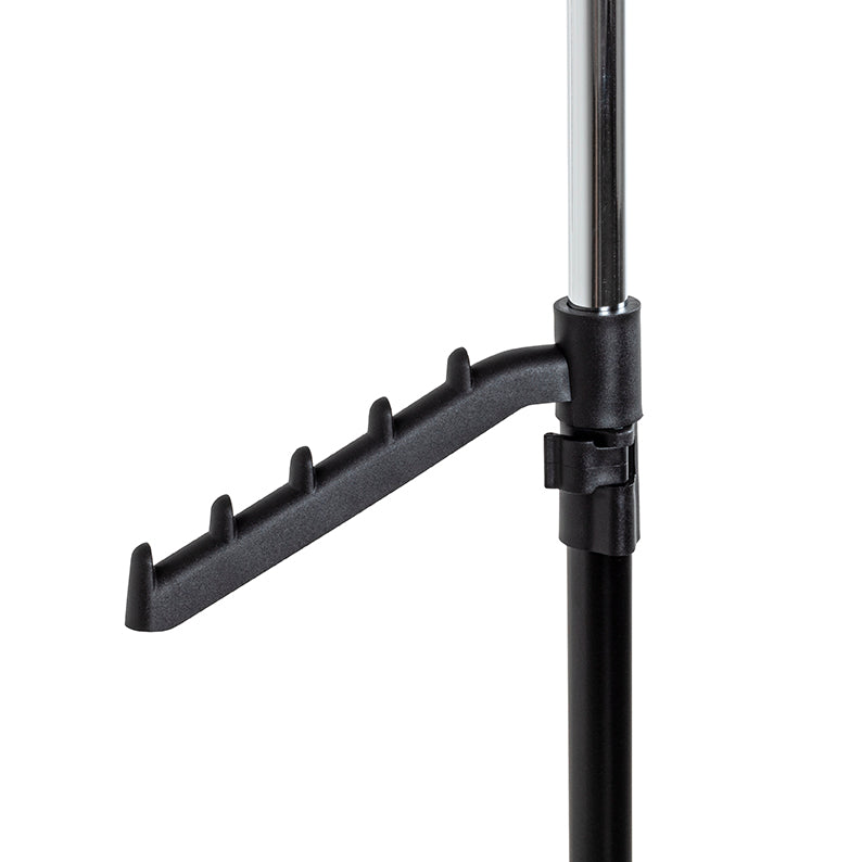HAKU Möbel Rollgarderobe aus Metall höhenverstellbar in Schwarz