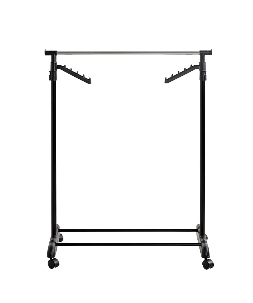HAKU Möbel Rollgarderobe aus Metall höhenverstellbar in Schwarz