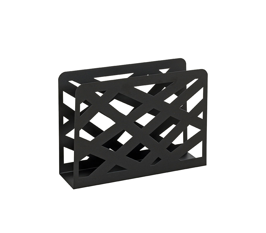 HAKU Möbel Zeitungsständer aus Metall 35 x 10 x 26 cm in Schwarz