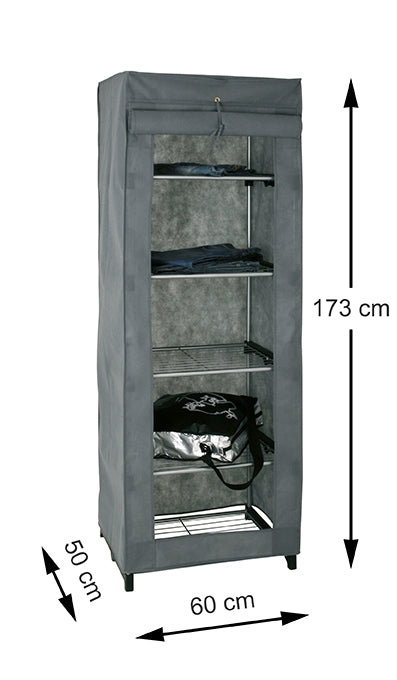 HAKU Möbel Stoffschrank aus Textil in Grau