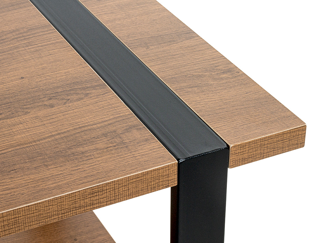 HAKU Möbel Beistelltisch aus Holzwerkstoff kratzbeständig in Braun 45 x 45 x 45 cm in Eiche, Schwarz