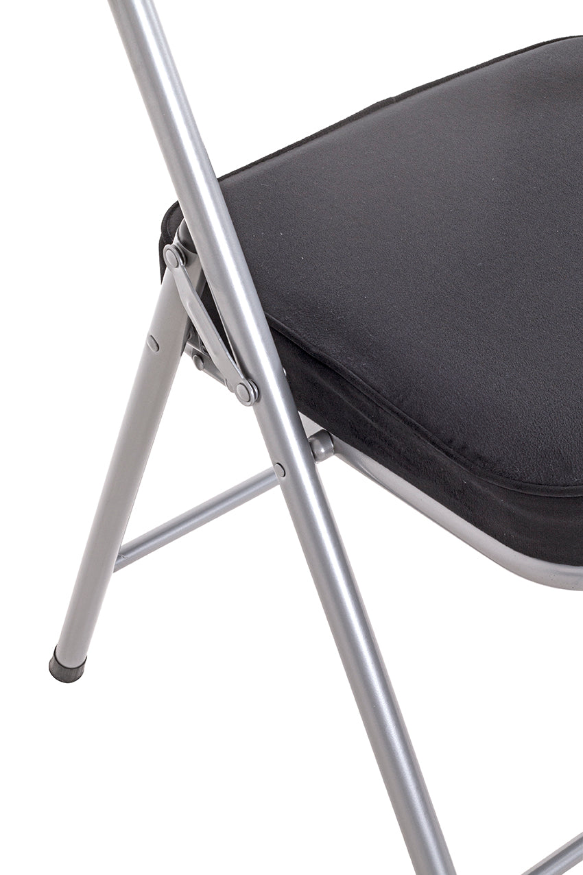 HAKU Möbel Klappstuhl aus Metall gepolstert in Grau 46 x 53 x 80 cm
