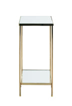 HAKU Möbel Blumensäule aus Metall mit Spiegel 28 x 28 x 66 cm in Vermessingt