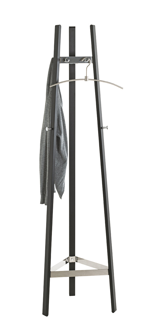 HAKU Möbel Garderobenständer aus Metall in Schwarz 47 x 47 x 177 cm