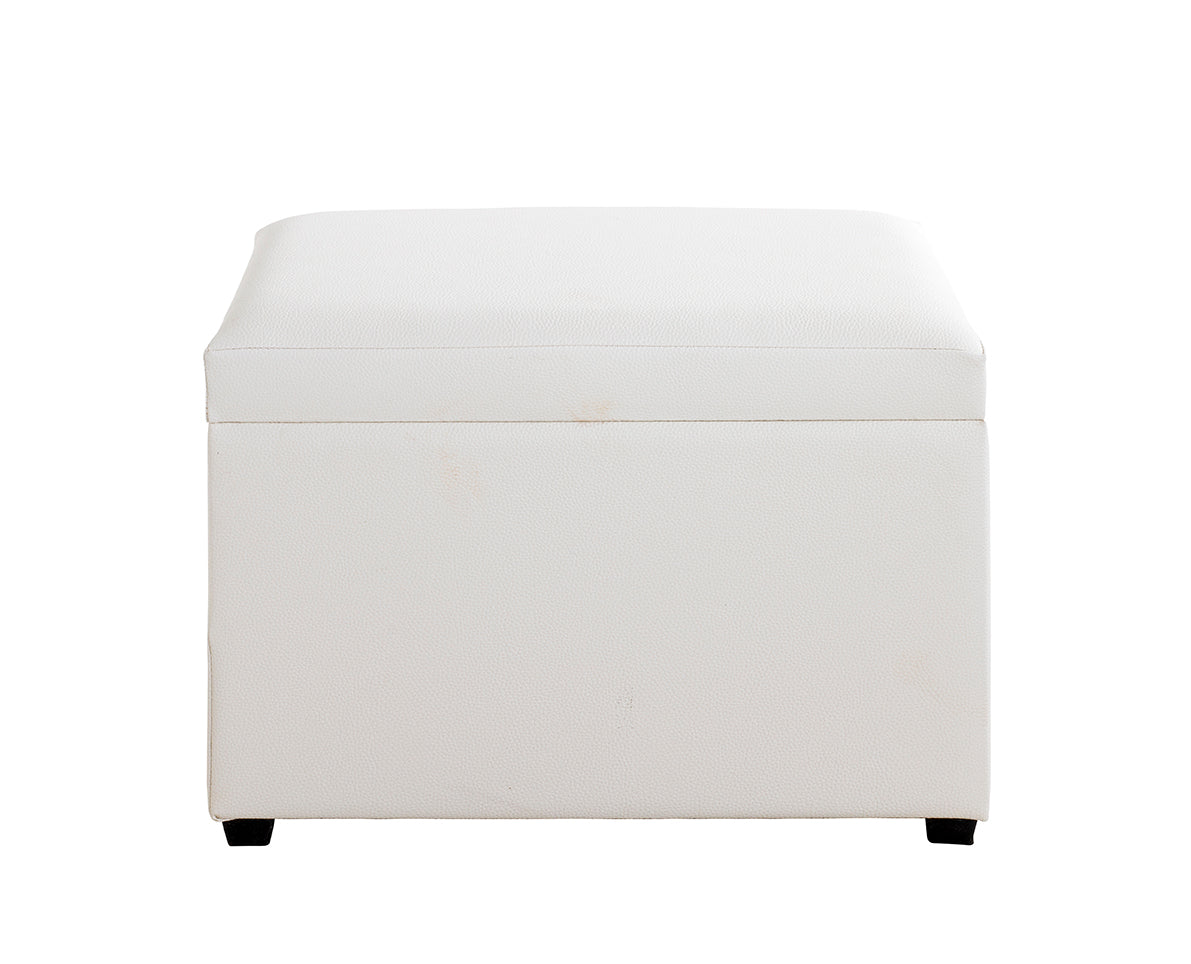 HAKU Möbel Sitztruhe aus Textil klappbar 58 x 39 x 42 cm in Weiss