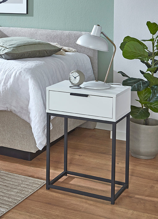 HAKU Möbel Konsole aus Holzwerkstoff kratzbeständig 40 x 28 x 60 cm in Schwarz, Weiss