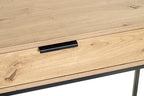 HAKU Möbel Konsole aus Holzwerkstoff Kippschutz 80 x 28 x 77 cm in Eiche, Schwarz (Eiche hell)