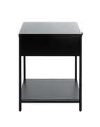 HAKU Möbel Konsole aus Metall Vollauszug 40 x 40 x 53 cm in Schwarz