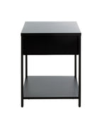 HAKU Möbel Konsole aus Metall Vollauszug 40 x 40 x 53 cm in Schwarz
