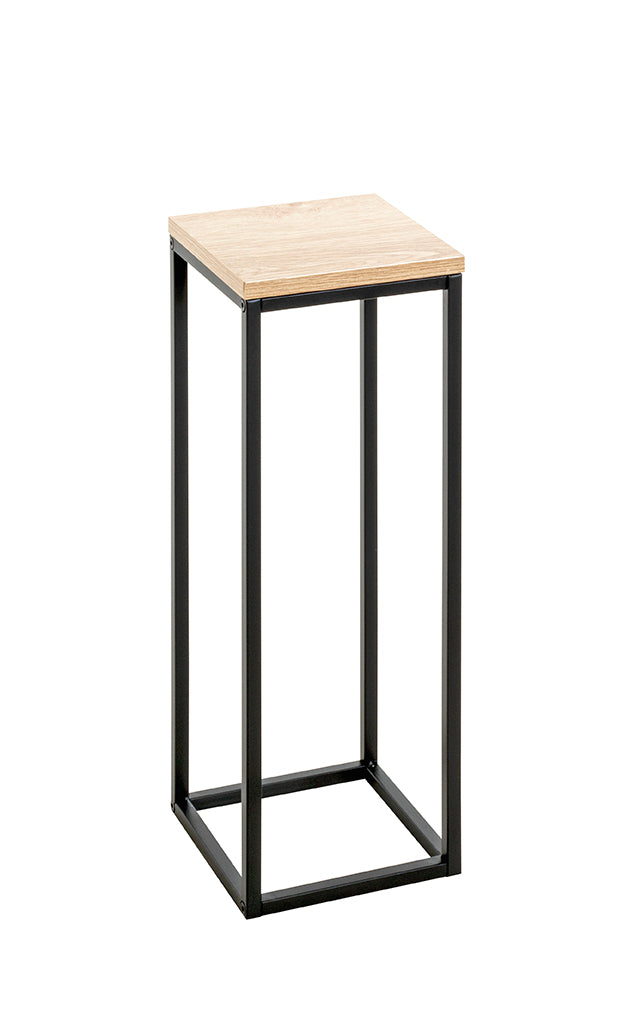 HAKU Möbel Blumensäule aus Metall kratzbeständig in Schwarz B 19-23 cm H 54-67 cm, 19 x 19 cm, H 54 cm