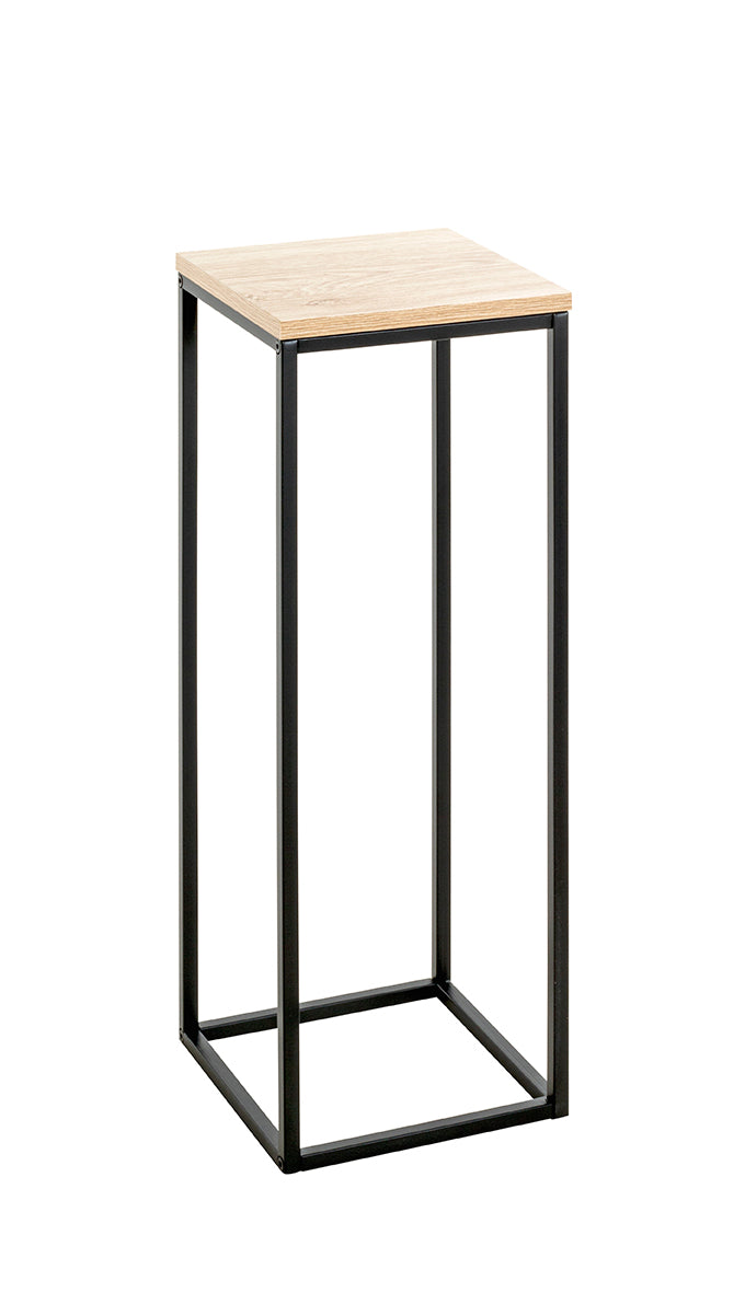 HAKU Möbel Blumensäule aus Metall kratzbeständig in Schwarz B 19-23 cm H 54-67 cm, 23 x 23 cm, H 67 cm
