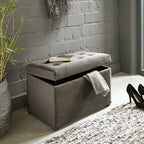 HAKU Möbel Sitztruhe aus Textil klappbar in Anthrazit 58 x 39 x 42 cm