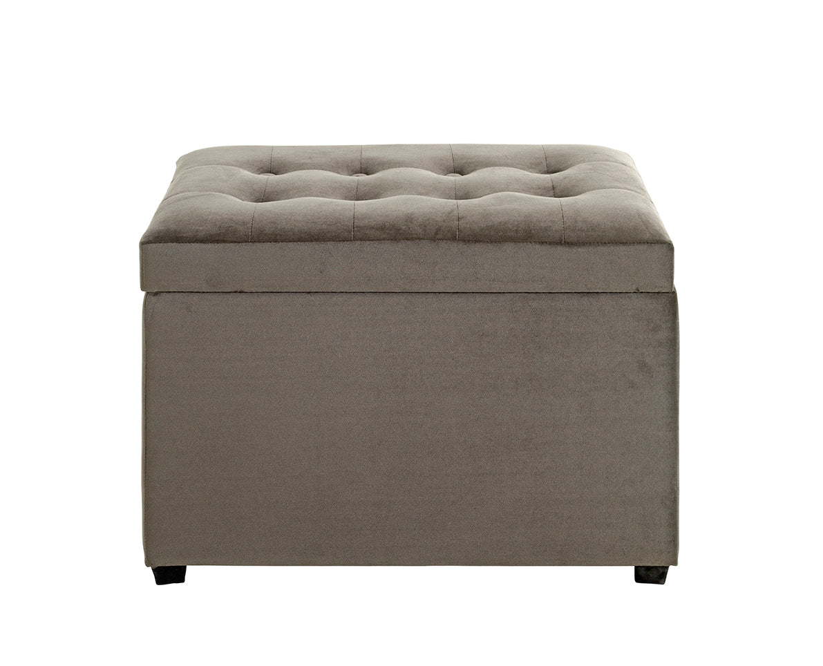HAKU Möbel Sitztruhe aus Textil klappbar in Anthrazit 58 x 39 x 42 cm