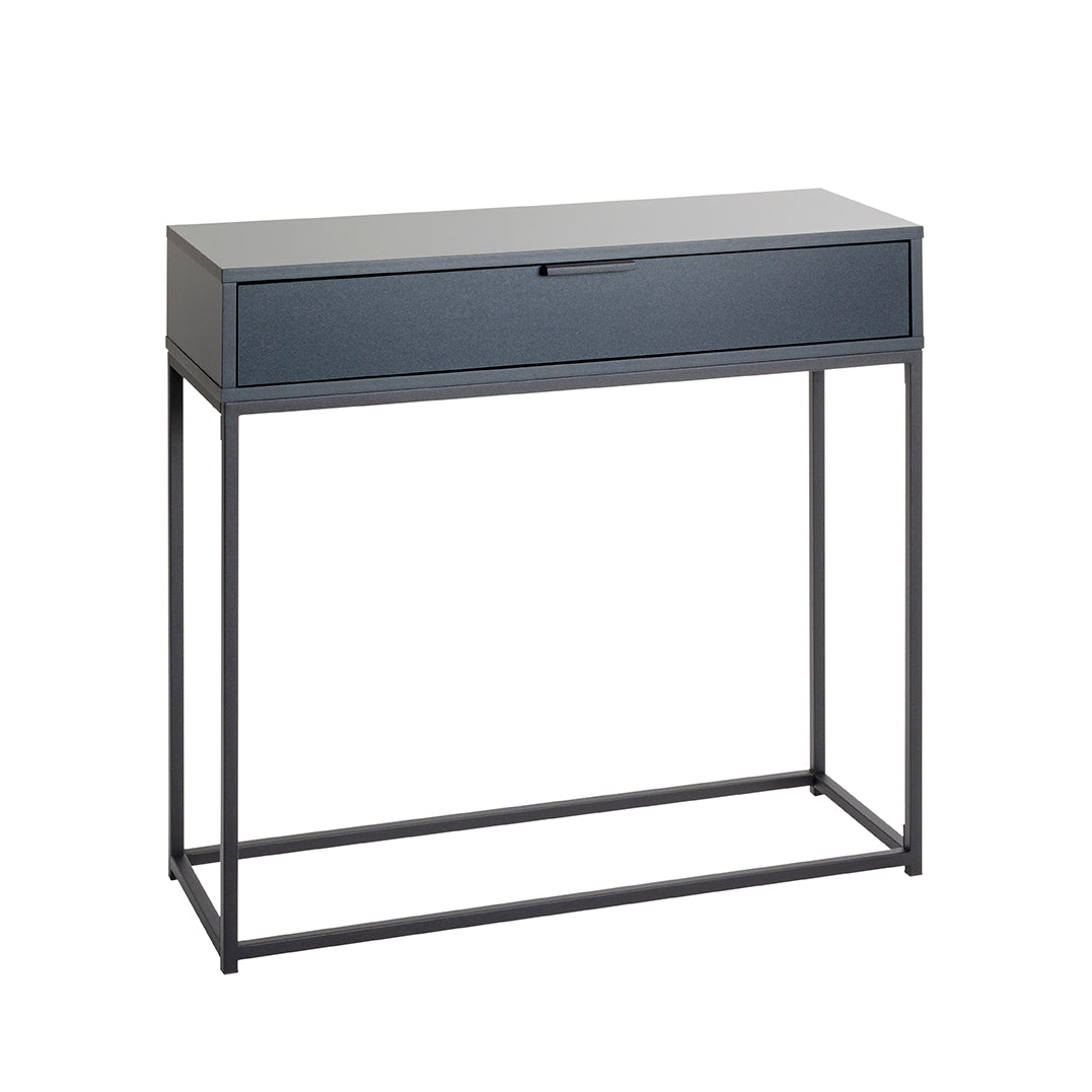 HAKU Möbel Konsole aus Holzwerkstoff Kippschutz 80 x 28 x 77 cm in Anthrazit, Schwarz