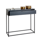 HAKU Möbel Konsole aus Holzwerkstoff Kippschutz 80 x 28 x 77 cm in Anthrazit, Schwarz