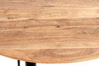 HAKU Möbel Beistelltisch aus Massivholz Schweizer Kante in Braun H 41-46 cm Ø 50-65 cm, Ø 65 cm, H 46 cm