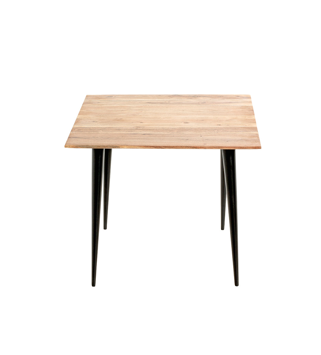 HAKU Möbel Beistelltisch aus Massivholz Schweizer Kante in Braun B 46-55 cm H 41-46 cm, 55 x 55 cm, H 46 cm