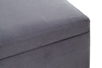 HAKU Möbel Sitztruhe aus Textil klappbar 58 x 39 x 42 cm in Grau