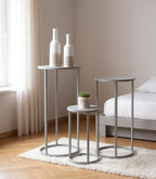 HAKU Möbel Blumensäule aus Metall in Grau