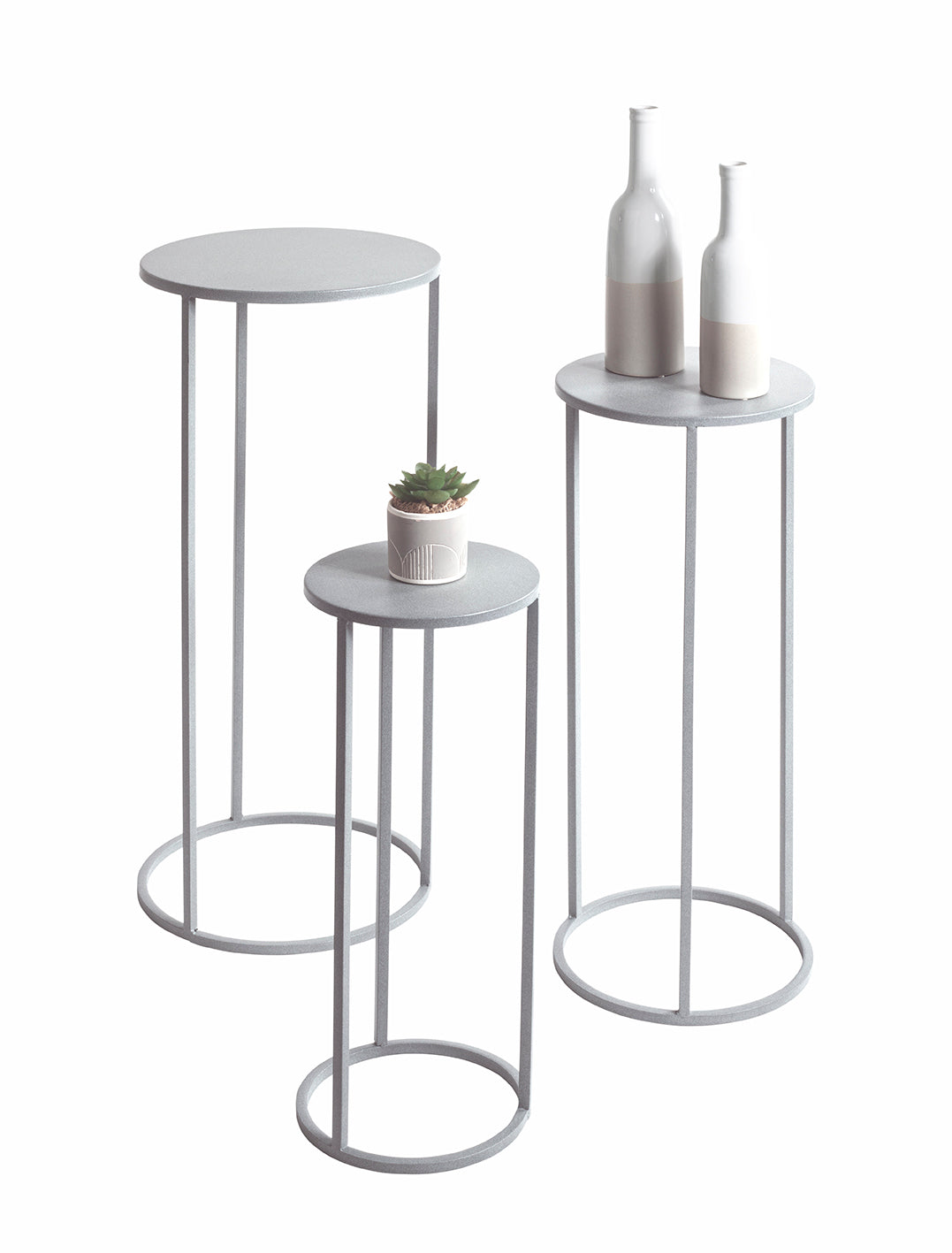 HAKU Möbel Blumensäule aus Metall in Grau
