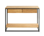 HAKU Möbel Konsole aus Massivholz Kippschutz in Braun 100 x 35 x 75 cm