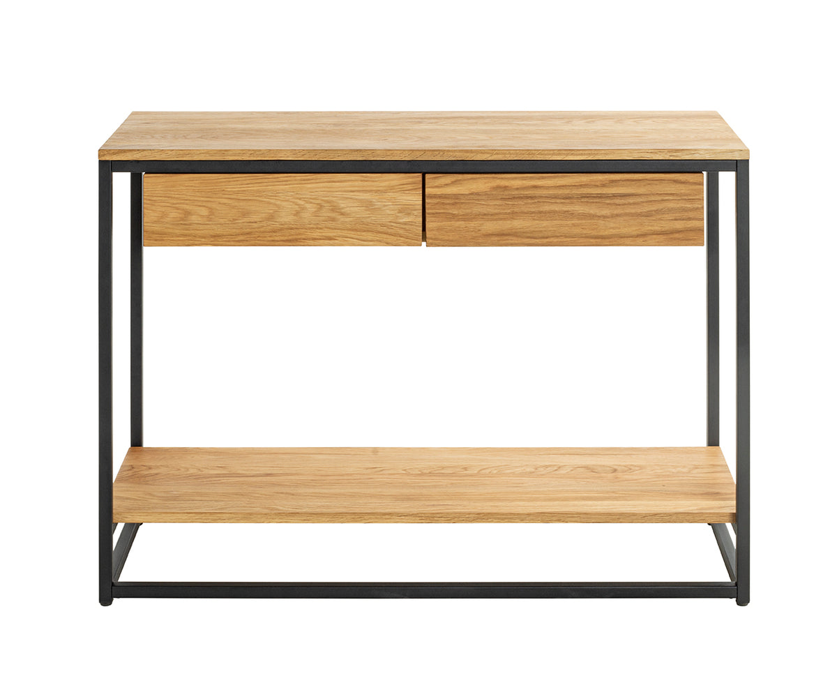 HAKU Möbel Konsole aus Massivholz Kippschutz in Braun 100 x 35 x 75 cm